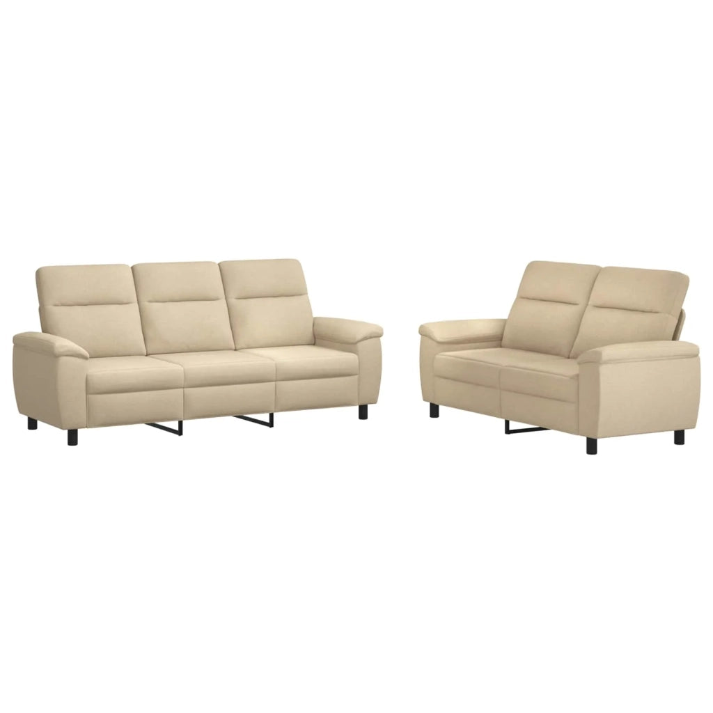Set di divani 2 pcs Crema Tessuto 3430719
