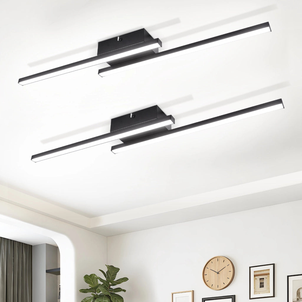 ZMH Lampada da Soffitto LED 6500K Fredda Moderna 12W 61 5cm per Soggiorno Sala da Pranzo Ufficio