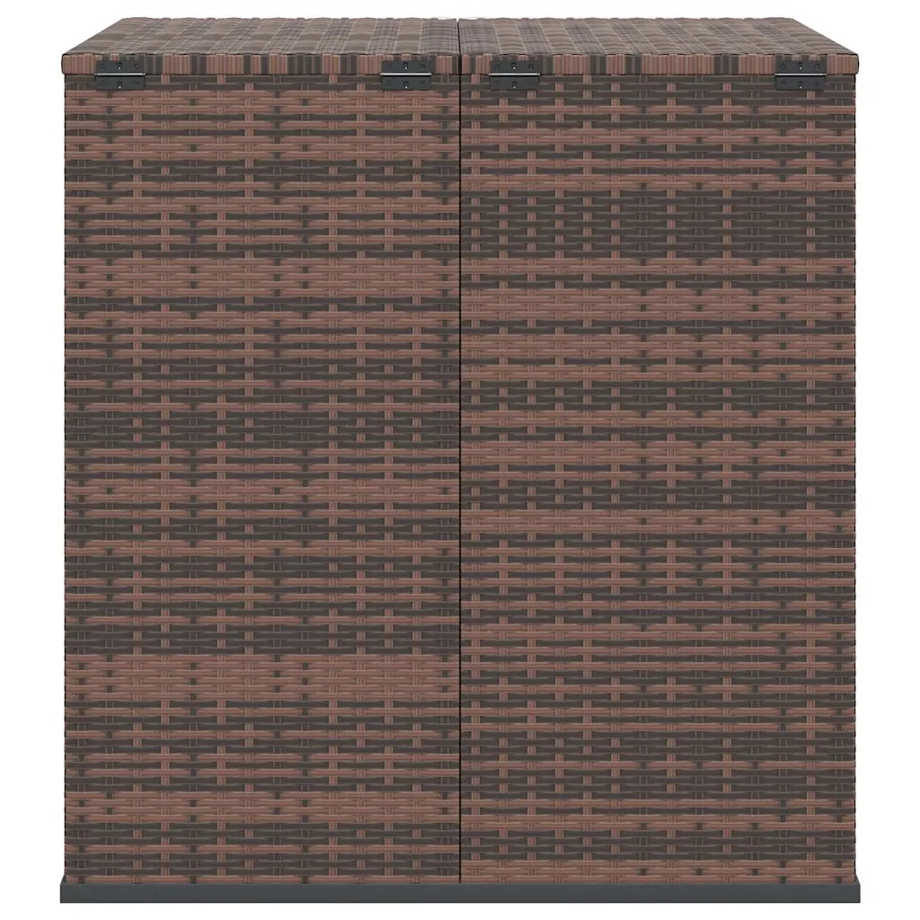 Contenitore da Giardino in Rattan PE 100x97,5x104 cm Marrone cod mxl 57263