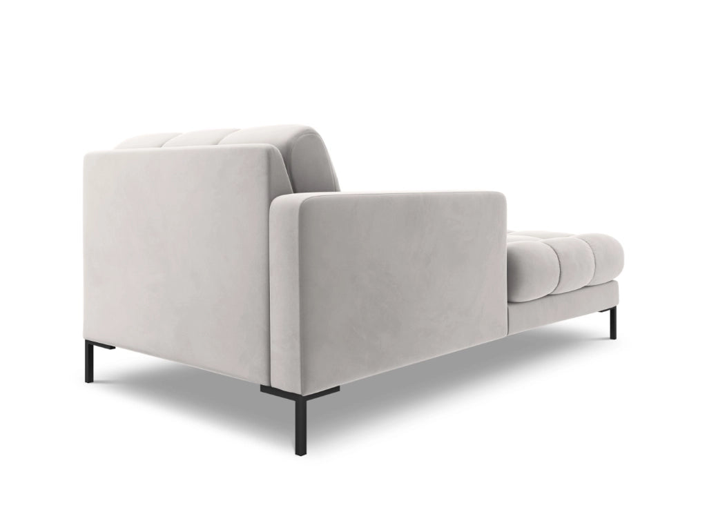 Cosmopolitan Design - Chaise longue sinistra "Bali" in velluto argento 