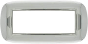 Placca Oval Evolution 506 6M Cromo Lucido Compatibile con Bticino Axolute
