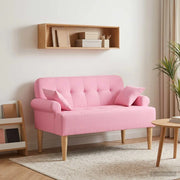 Loveseat con bottoni imbottiti Rosa 120 x 65 x 79 cm Tessuto 42041820