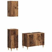 Set di armadietti da bagno in 3 pezzi ALKMAAR Legno antico 3417754