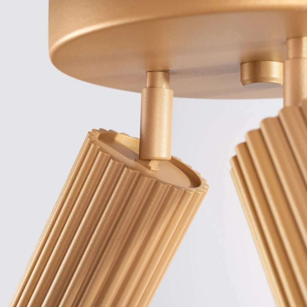Plafoniera moderna oro tonda Ø20 3xGU10 Gravio Pure Lume