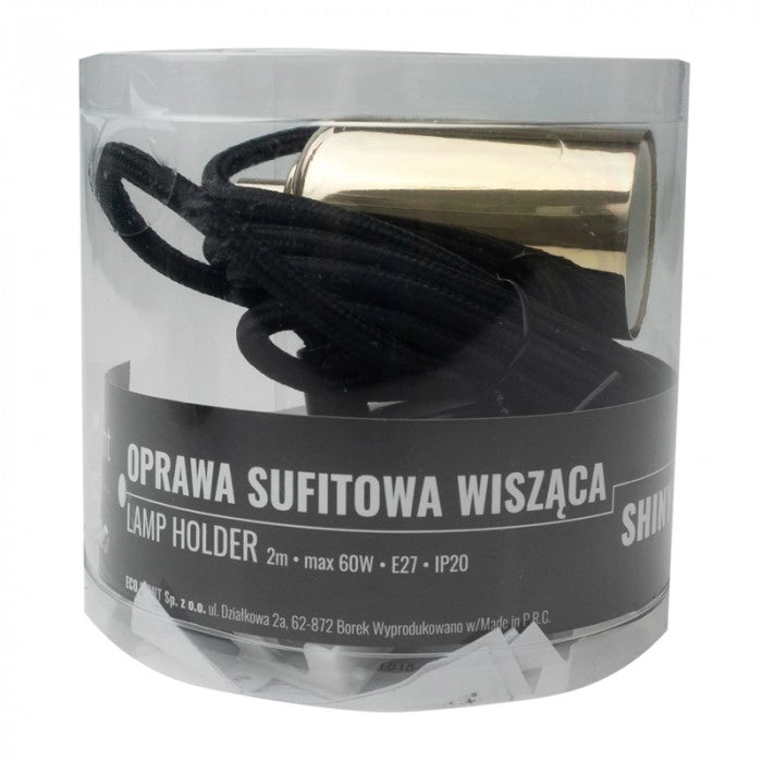 Lampada sospesa vintage 1xE27 oro 2 m Eco Light
