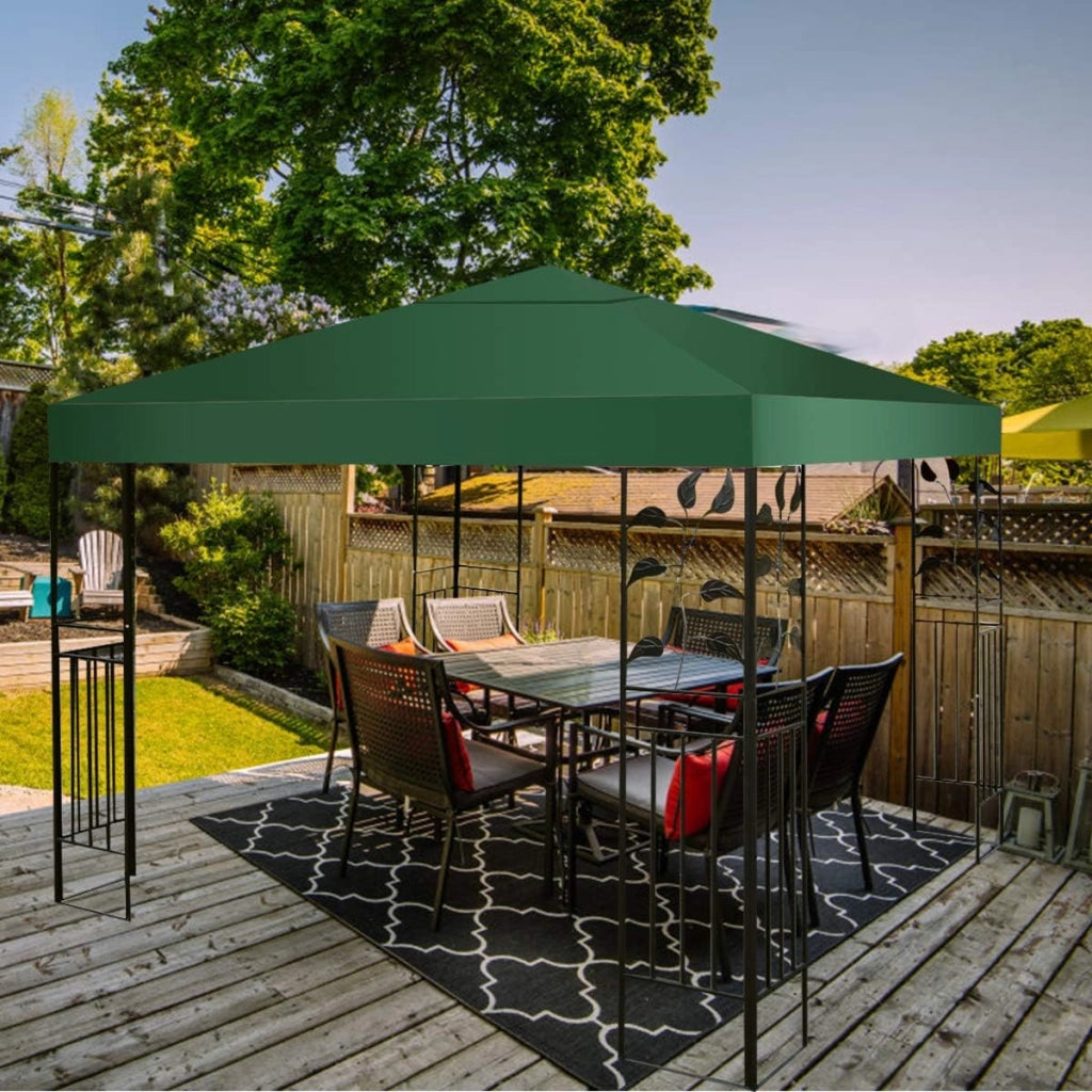 Copertura per Gazebo, Tetto Ricambio per Gazebo, Tetto del Padiglione 3x3 m (Verde)