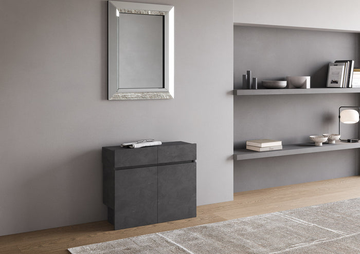 Panche Allungabili Inferiore e Superiore 72-300x26x60 cm Evolve Antracite Spatolato