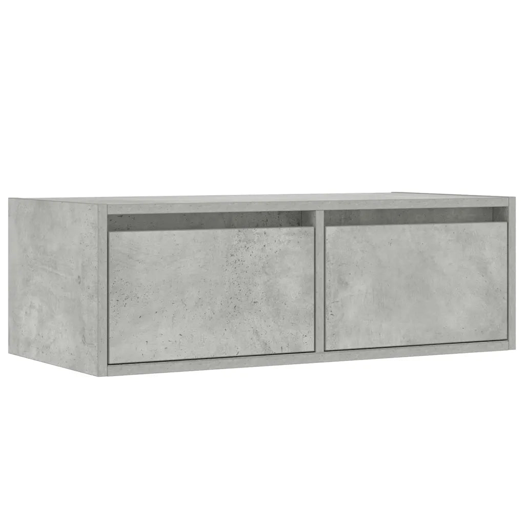Mobile Porta TV con Luci LED Grigio Cemento 75x35,5x25 cm