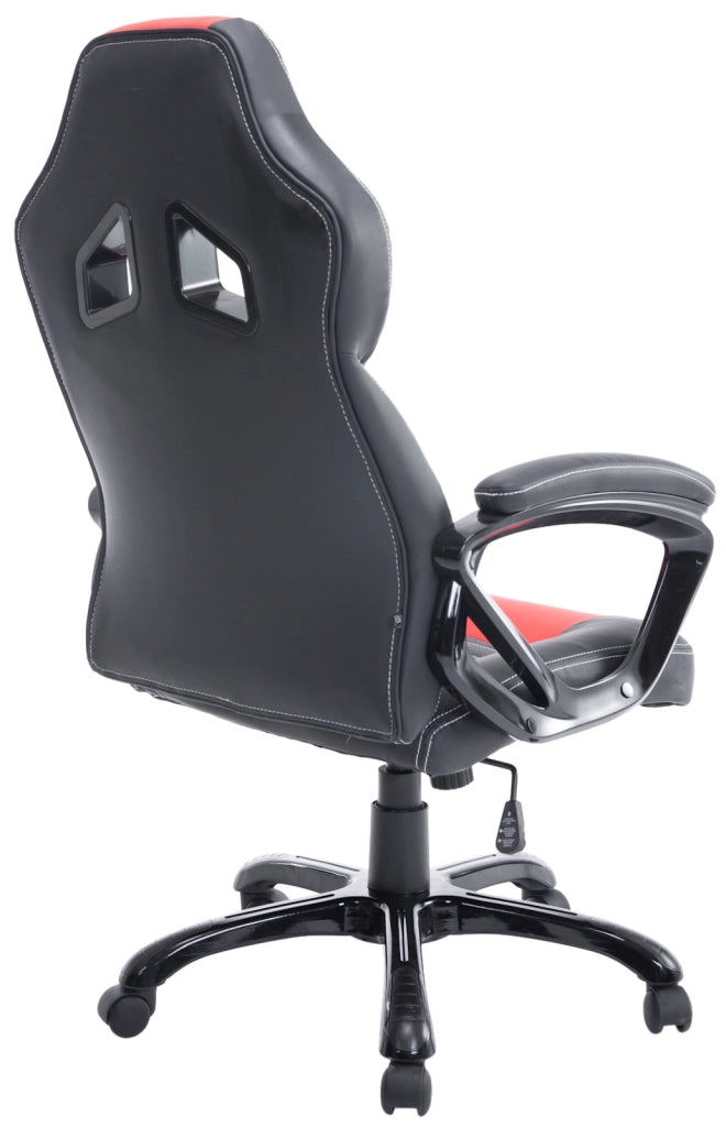 Sedia da ufficio XL Pedro nero/rosso