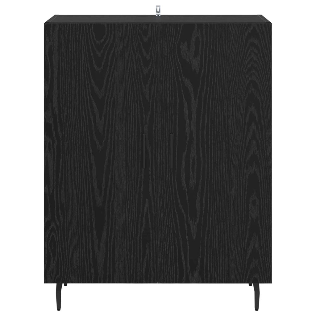Credenza Rovere Nero 69,5 x 34 x 90 cm Legno multistrato 881479