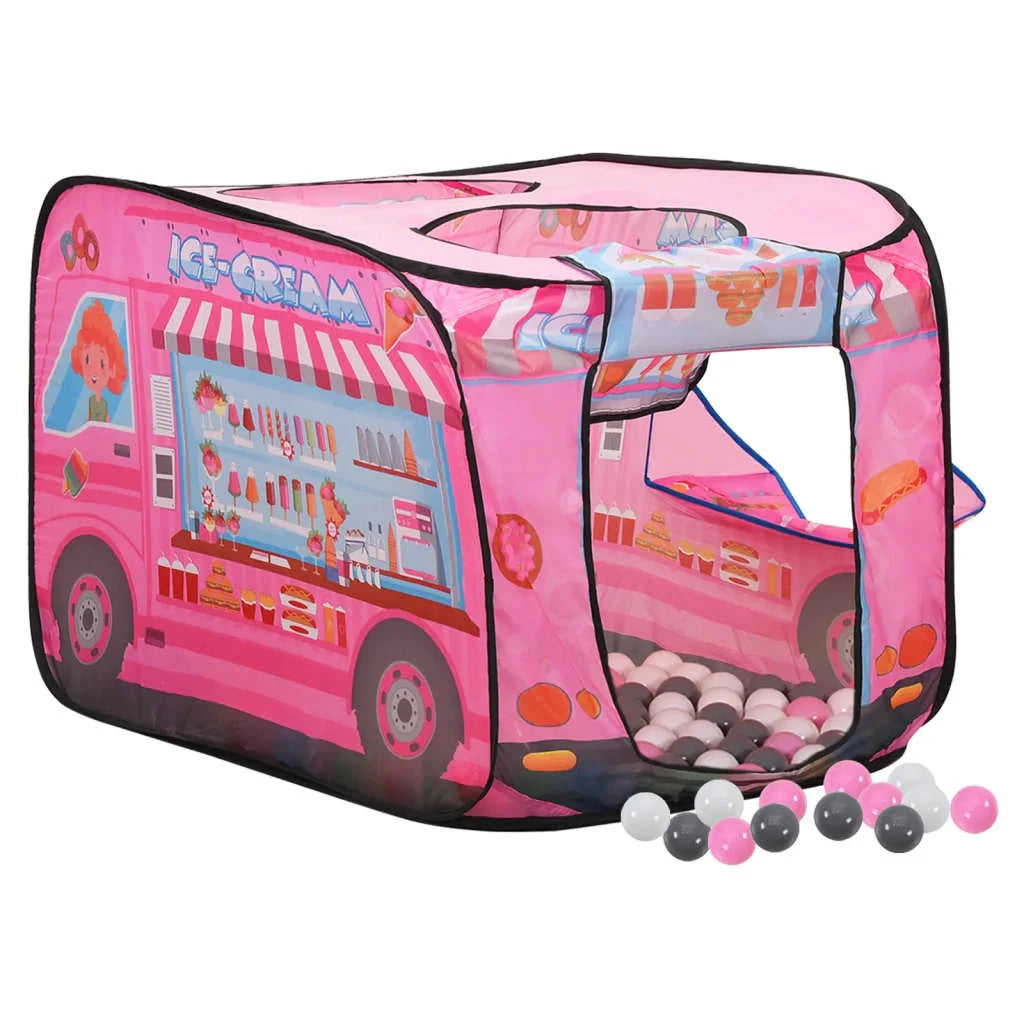 Tenda da gioco per bambini con 250 palline rosa 70 x 112 x 70 cm 02_0005171