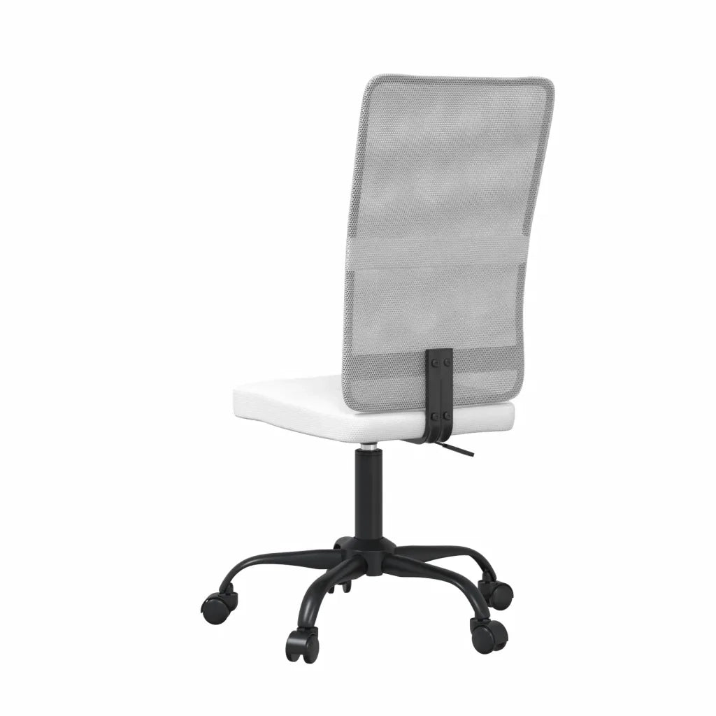 Sedia da Ufficio Altezza Regolabile Bianca in Tessuto a Rete 353007