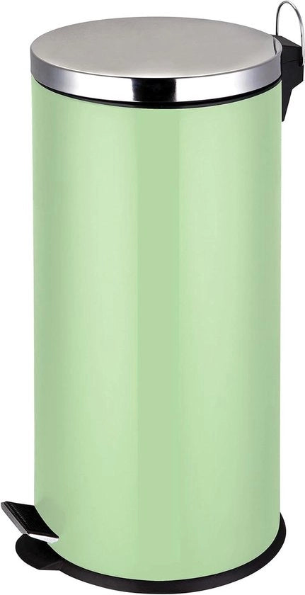 Pedaalemmer 30 litri - emmer slancio per cucina - contenitore per rifiuti - contenitore per rifiuti in acciaio inossidabile - 65 x 30 x 36 cm