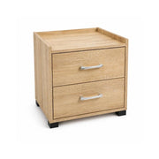 CASSETTIERA IN LEGNO CON DUE CASSETTI COLORE ROVERE DIMENSIONI 43X40X43,5CM