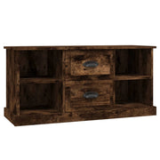 Mobile TV multimediale mensola TV credenza mobile TV sala da pranzo soggiorno camera da letto rovere affumicato 99,5 x 35,5 x 48 cm legno ingegnerizzato marrone 02_0027408