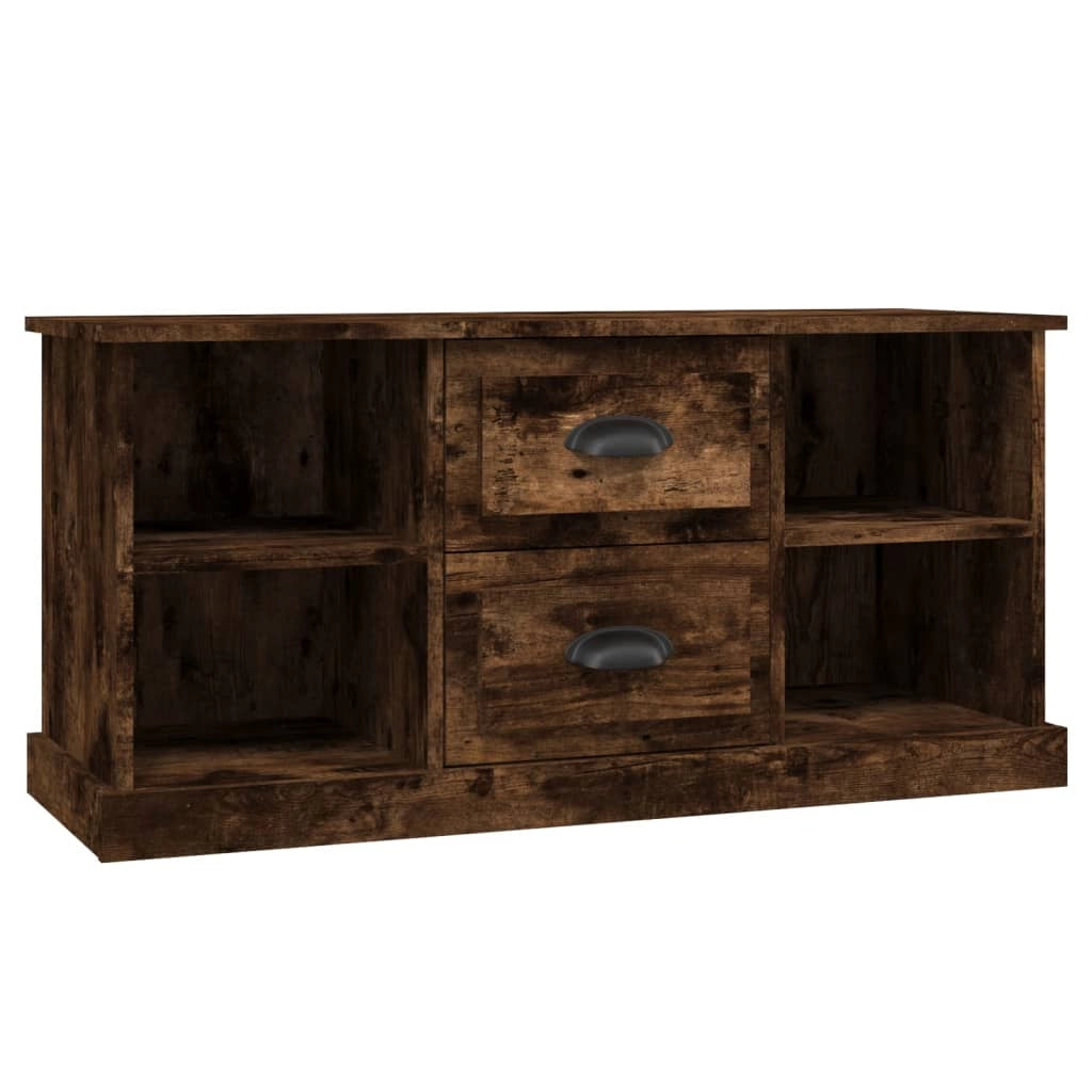 Mobile TV multimediale mensola TV credenza mobile TV sala da pranzo soggiorno camera da letto rovere affumicato 99,5 x 35,5 x 48 cm legno ingegnerizzato marrone 02_0027408