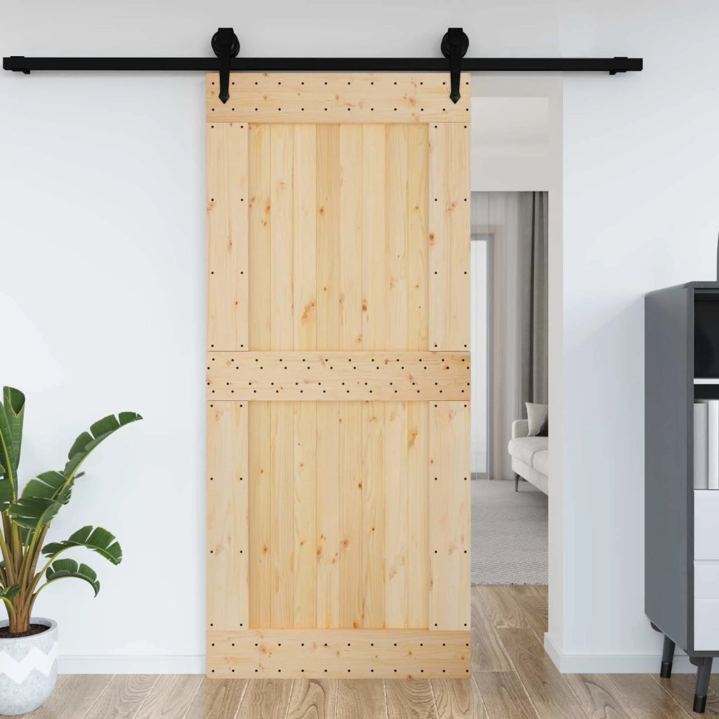 Porta NARVIK Naturale 100 x 210 cm Legno di pino solido 42047093