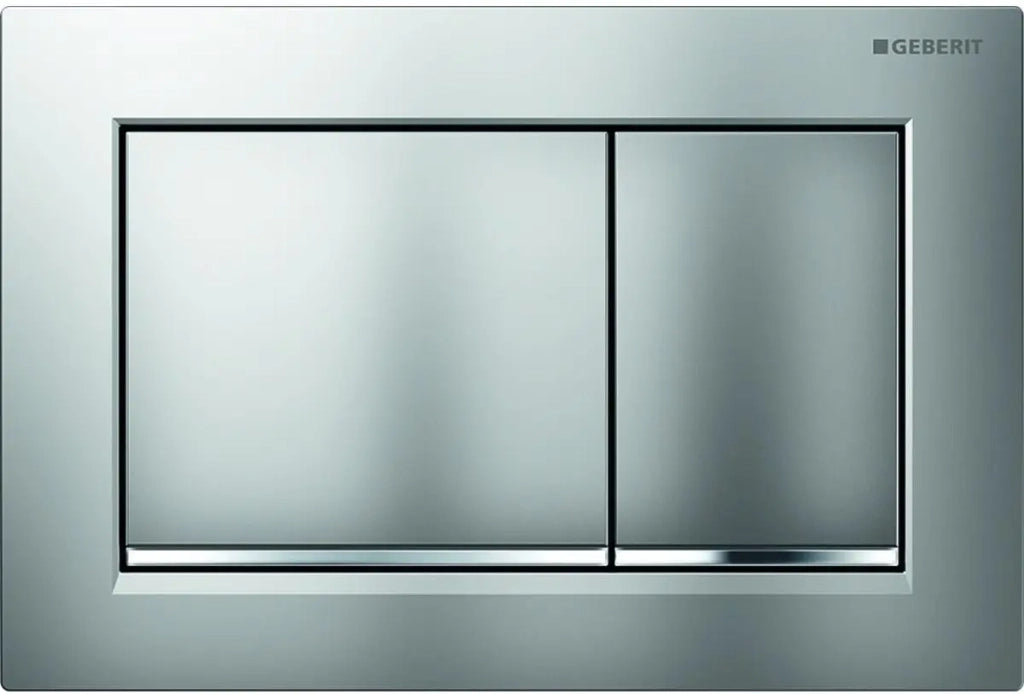 PLACCA DI COMANDO 2 TASTI OMEGA 20 SQUADRATA- Cromo satin. bordoinf Cromo lu- GEBERIT- pezzi 1