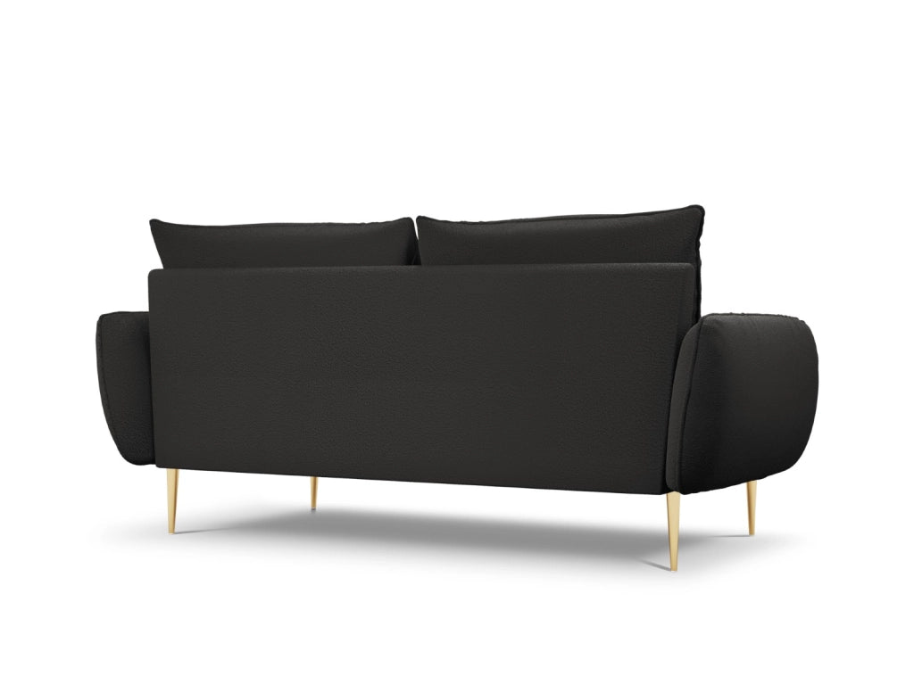 Cosmopolitan Design - Divano "Vienna" 3 posti in bouclé nero 