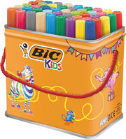 Pennarelli in Velluto Colorati per Bambini - 48 Pezzi con Punti Larghi Extra e 18 Colori
