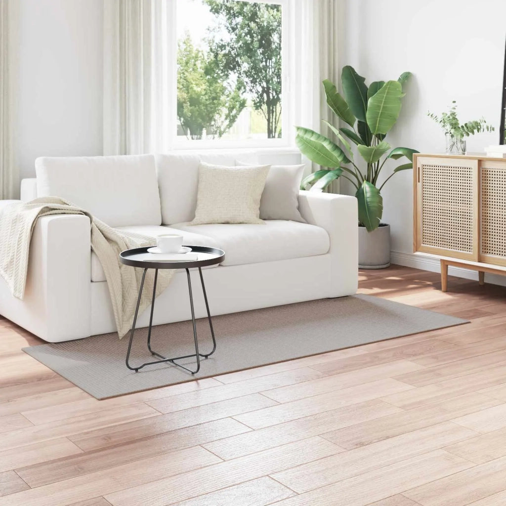 Tappeti per area LUGO Crema e Taupe 200 x 80 cm Poliestere 42022701