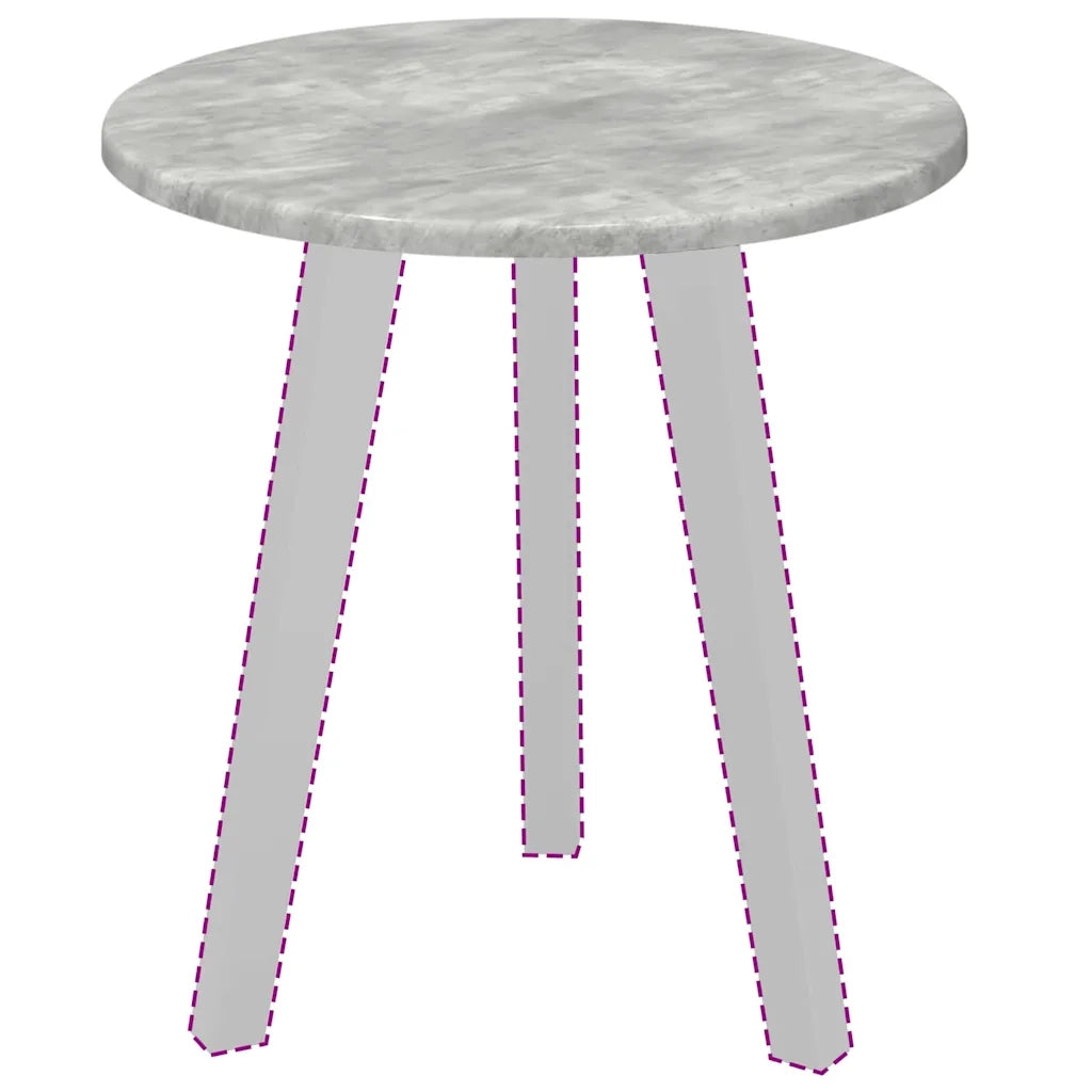 Piano del tavolo Grigio cemento Ø 40 x 1,5 cm Legno multistrato