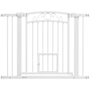 Cancellino per Cani Regolabile con Estensioni ¨C zephmum ¨C 76-104x77cm, Bianco