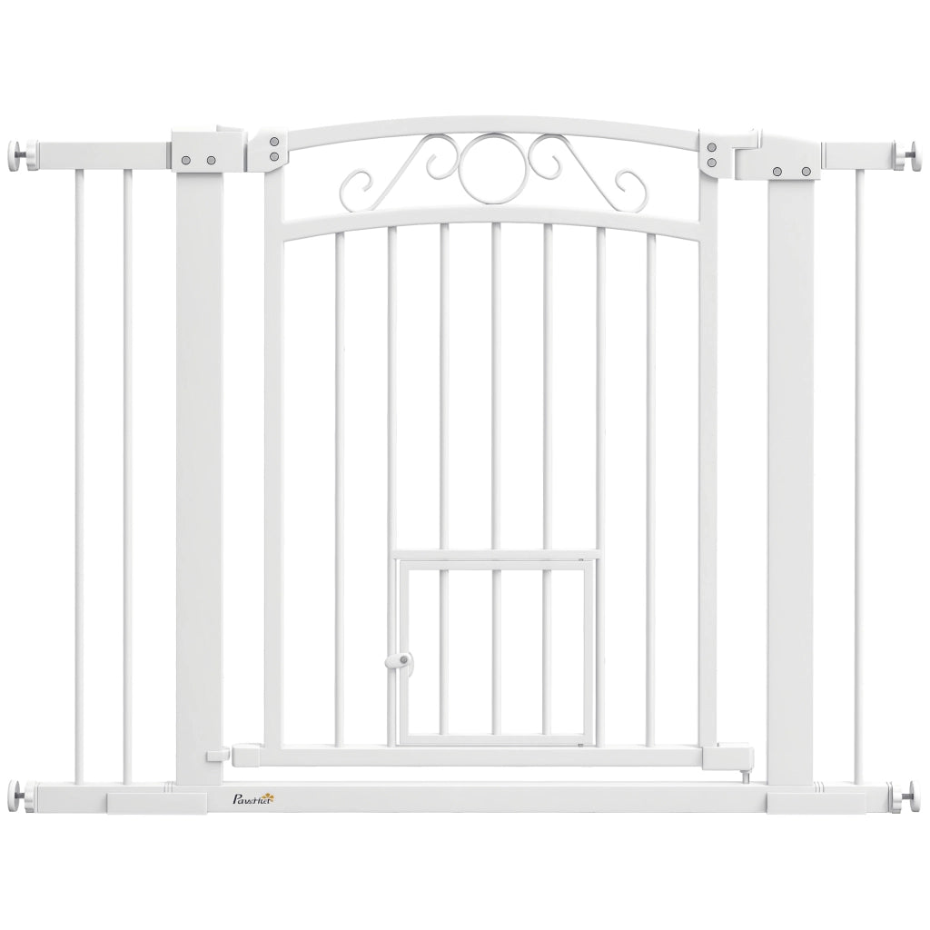 Cancellino per Cani Regolabile con Estensioni ¨C zephmum ¨C 76-104x77cm, Bianco