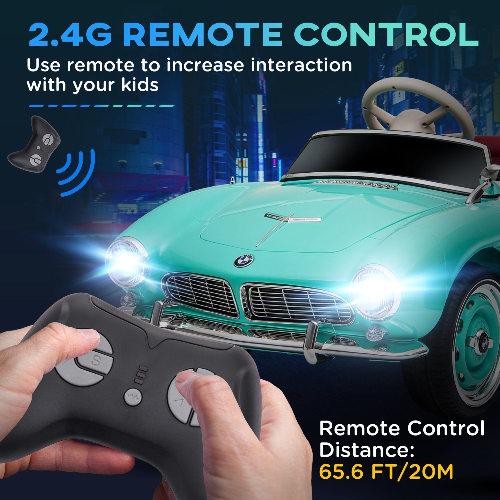 Macchina Elettrica per Bambini 12V con Licenza BMW 507 Verde