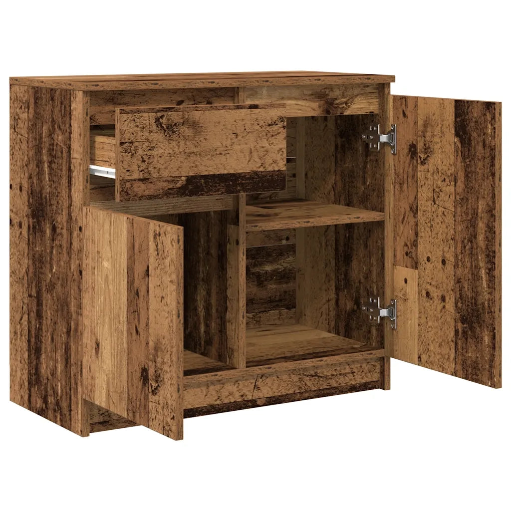 Credenza con Cassetto-Buffet-Armadio da cucina Legno Antico 71x35x65 cm in Truciolato 904678