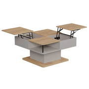 Vicco tavolino soggiorno Beige 80 x 45 cm con vani portaoggetti