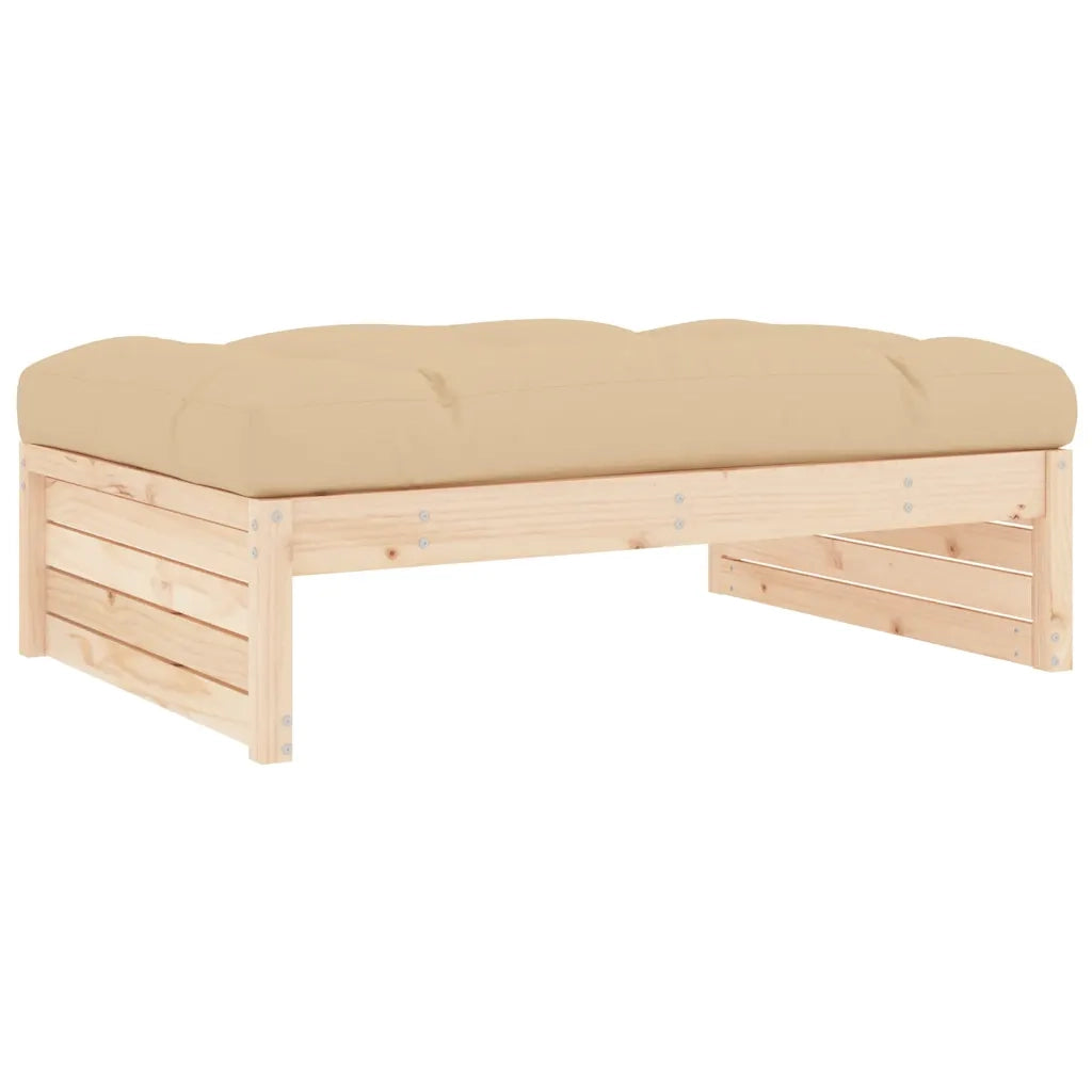 Sedia da giardino-Poggiapiedi da Giardino 120x80 cm in Legno Massello di Pino 518542