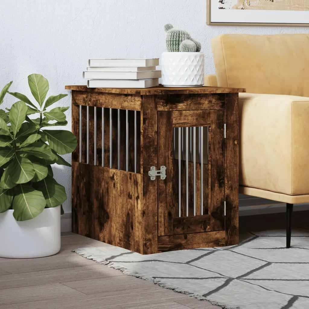 Gabbia Cani da Arredamento Rovere Fumo 45x62x59cm Multistrato CFW5492623