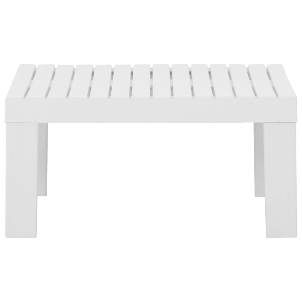 Set di mobili da giardino mobili da esterno 3 pezzi con cuscini in plastica bianca 02_0015986