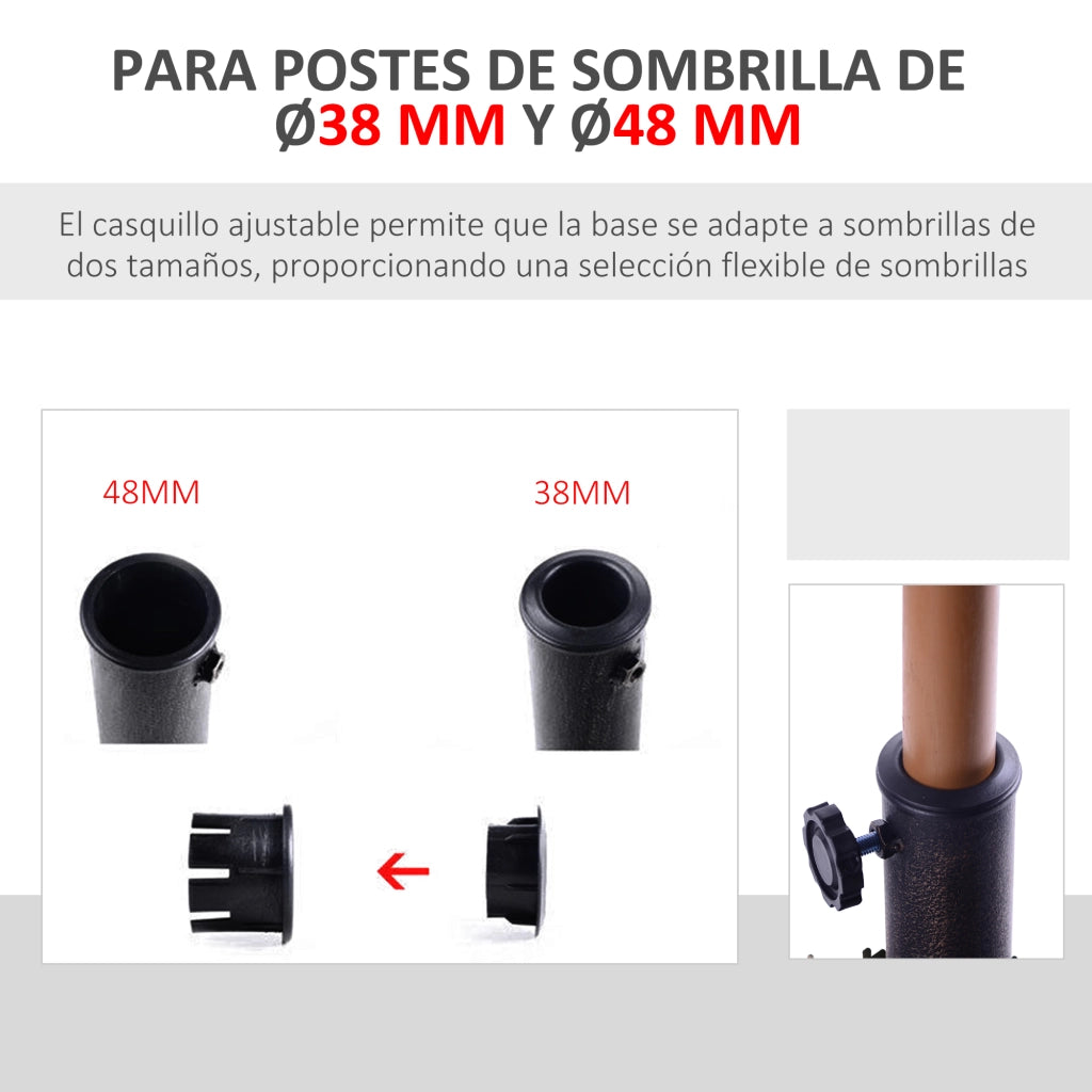 Base per Ombrellone ¨C zephmum ¨C Resina Bronzo 47x47x32 cm