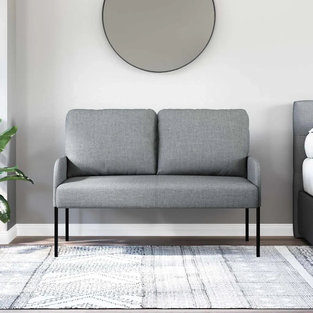 Divani con cuscino 110cm Grigio chiaro Legno compensato