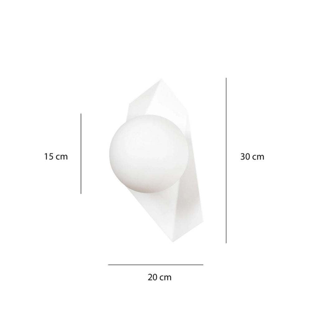 Lampada da parete Drifton in acciaio bianco opaco
