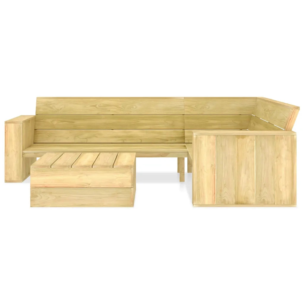 Set Divani da Giardino 2 pz in Legno di Pino Impregnato 3053195