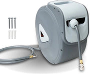 Haspel automatico con connessione rapida 1/4 pollice - Haspel automatica con fermagomma per tubo - Supporto a parete - Haspel automatica per tubi - Varie lunghezze - 30+2 m