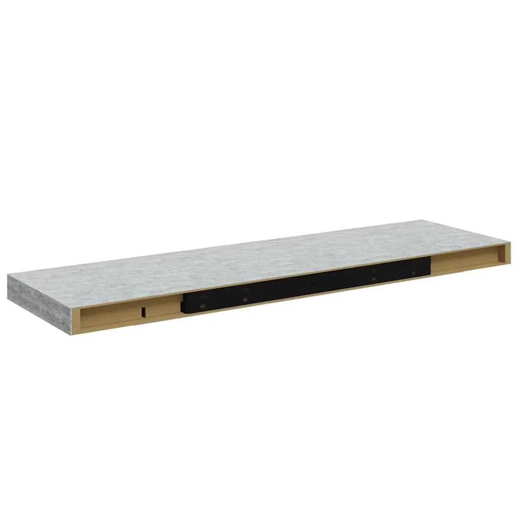 Scaffali a Parete 4 pz Grigio Cemento 80x23,5x3,8 cm in MDF 326602