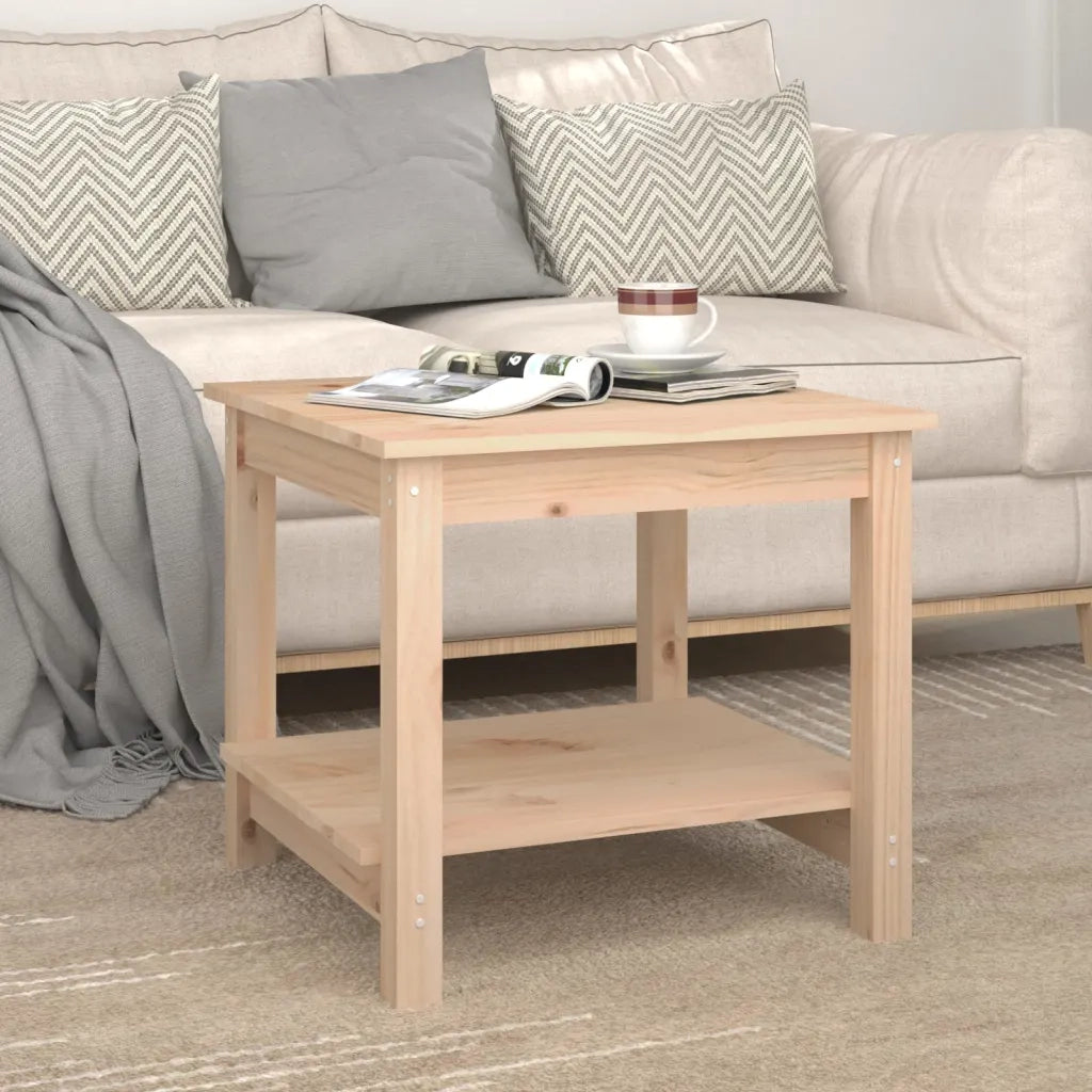 Tavolino da Salotto 50x50x45 cm Legno Massello di Pino cod mxl 7485