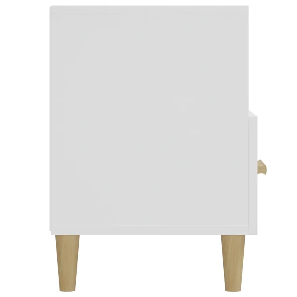 Mobile Porta TV Bianco Lucido 102x36x50 cm in Legno Multistrato 812606