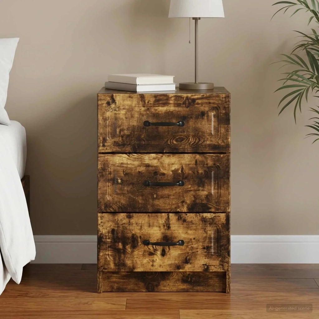 Armadio da Notte Rovere Fumo 43 x 41 x 63,5 cm 895710