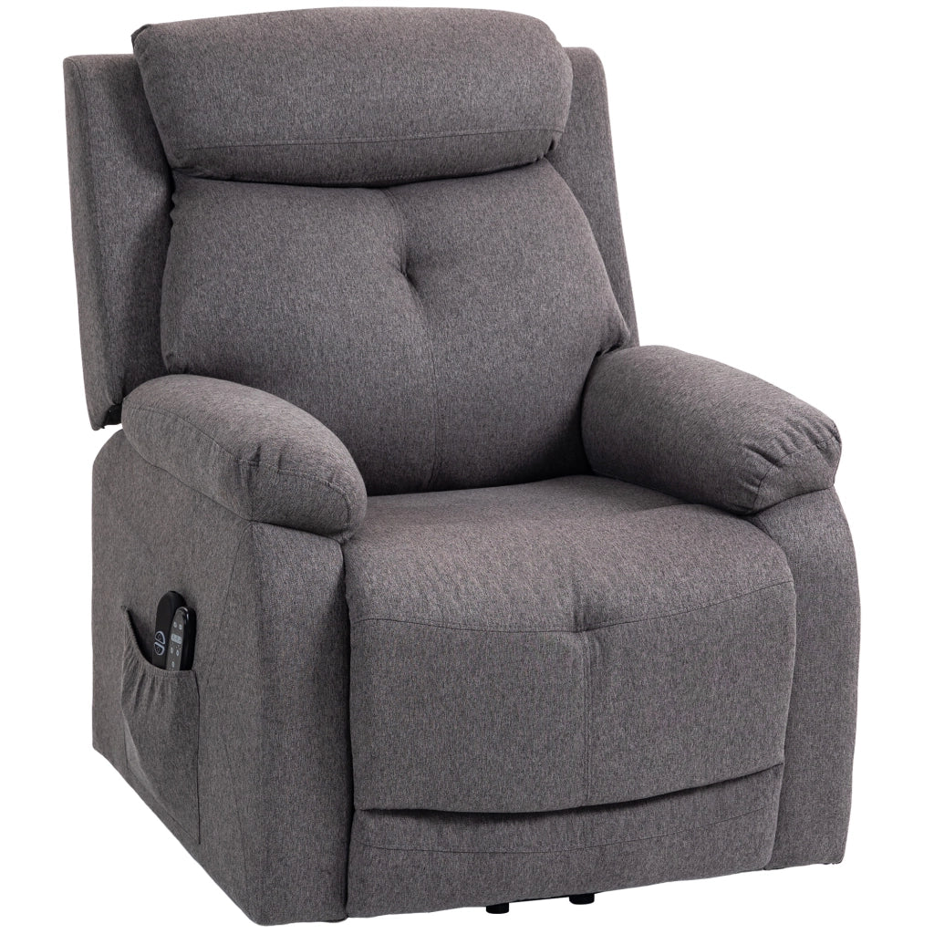 Poltrona massaggiante reclinabile elettrica con riscaldamento e USB ¨C zephmum ¨C grigio 86x94x105cm