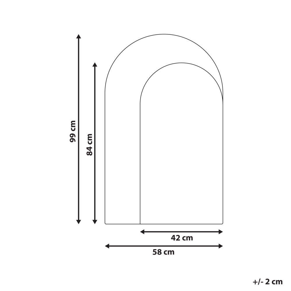Specchio da parete marrone 58 x 99 cm forma ovale appeso decorazione corridoio