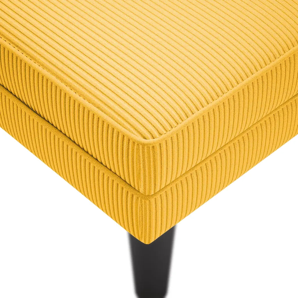 Sdraio con Cuscino Destro in Velluto a Coste Giallo Chiaro CFW2308617