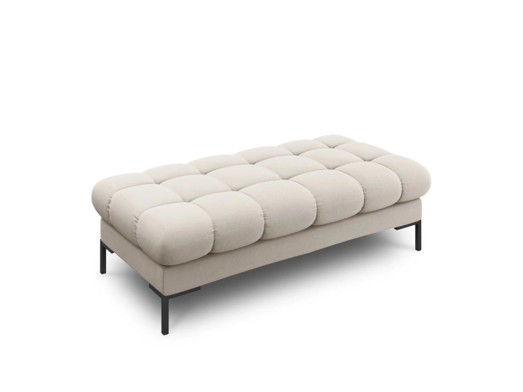 Cosmopolitan Design - Panca "Bali" 2 posti in tessuto strutturato beige 