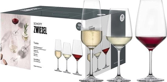 Set di bicchieri da vino / bicchieri da vino / bicchieri da vino da tavola - Vetro di Cristallo, Alta Qualità - - Perfetto per la Casa, Ristoranti e Feste