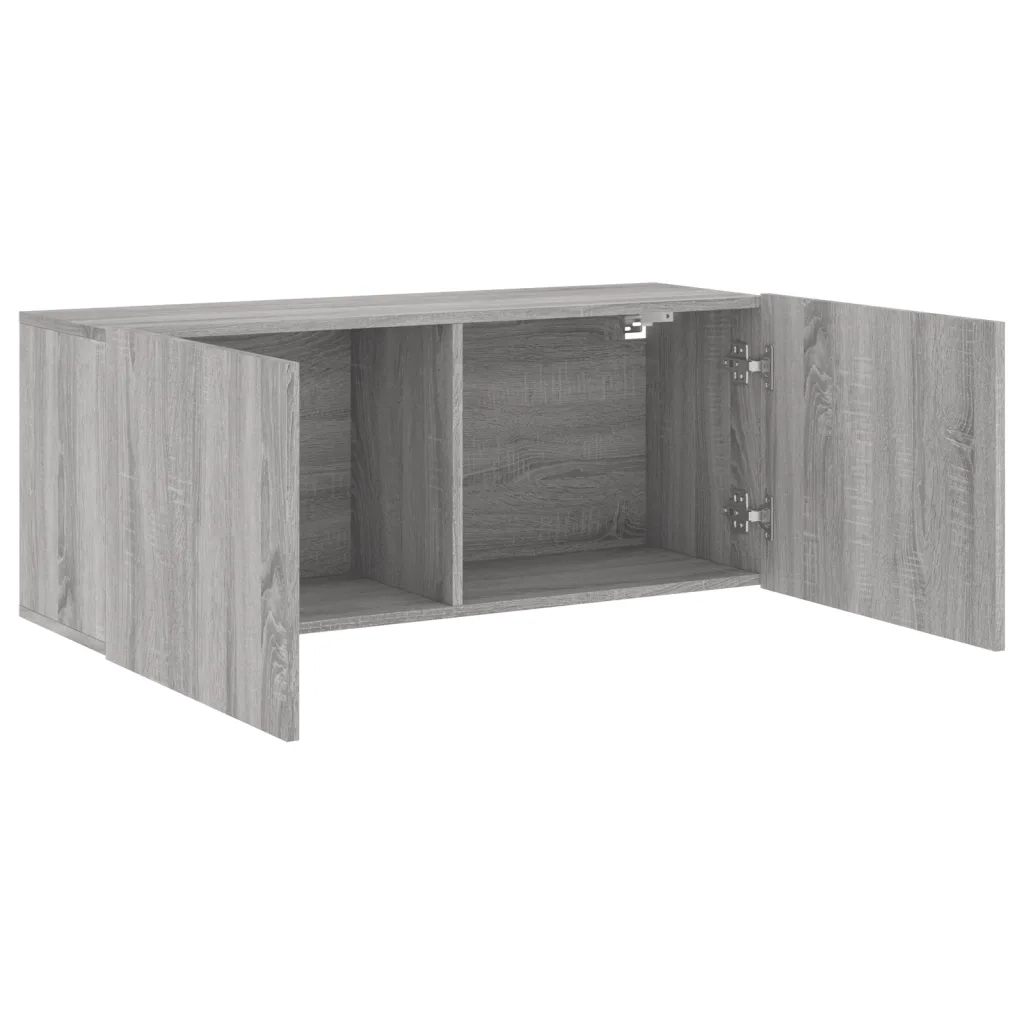 Mobile TV a Parete-Mobile TV a Muro Grigio Sonoma 100x30x41 cm