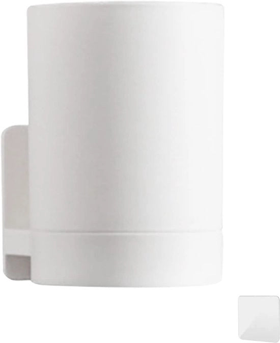Supporto per spazzola da denti da attaccare al muro, senza perforazione, adesivo resistente ai graffi, set di accessori per la cura dei denti multifunzionale per la camera da bagno per mantenere asciutto